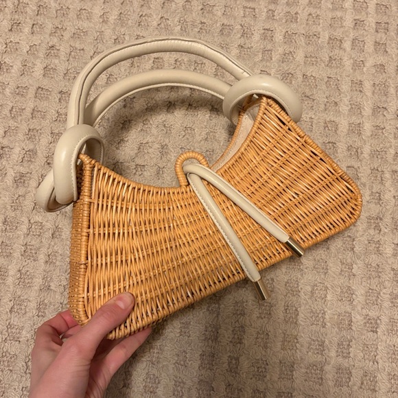 CULT GAIA Rhea Knotted Rattan Shoulder Bag - Picture 8 of 16